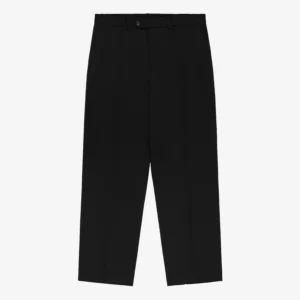 BLACK PLEATED TROUSERS