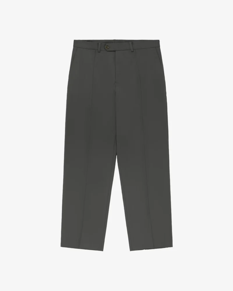 DARK GREY PLEATED TROUSERS