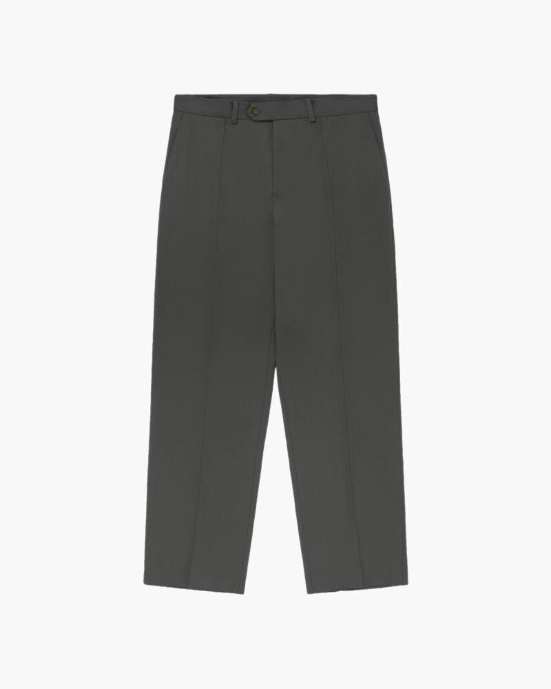 DARK GREY PLEATED TROUSERS